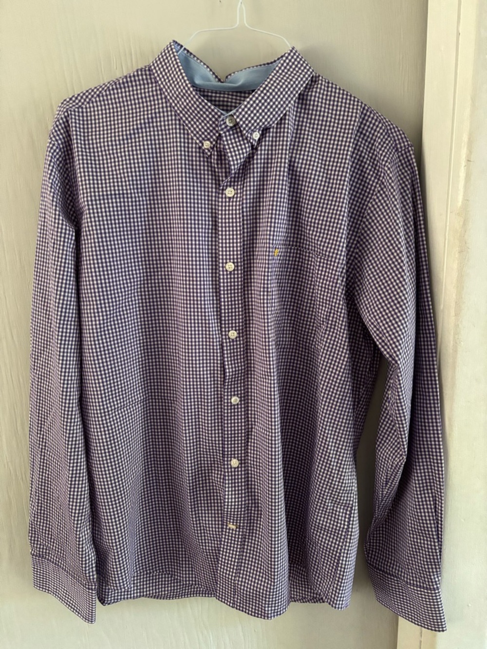 Izod Purple Gingham Button-Down Shirt